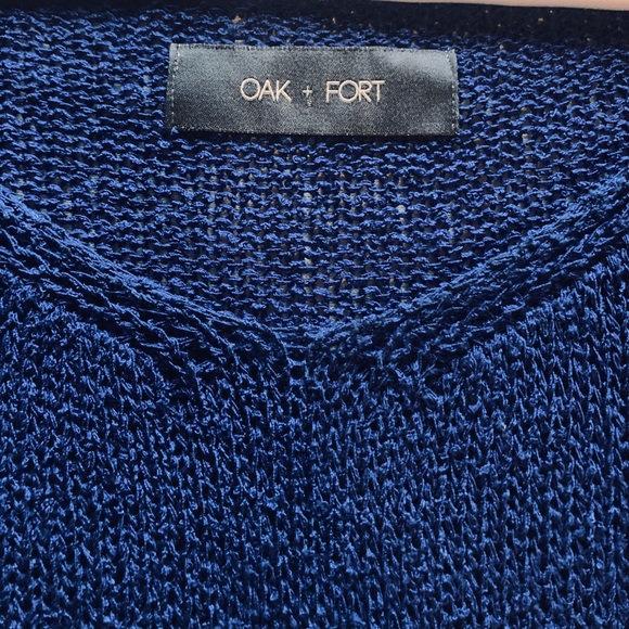 Loose knit slouchy royal blue jumper - Picture 3 of 3